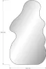 A diagram of an asymmetrical mirror with dimensions indicated. Produktbild-Vorschau
