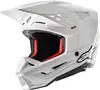 Alpinestars S-M5 Solid 2024 Motocross Helm, weiß, M (57/58) Produktbild-Vorschau 1