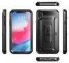 Multiple views of a black smartphone case with a kickstand. Produktbild-Vorschau