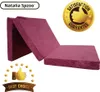 A folded mattress is shown on a white background, with marketing badges indicating satisfaction guarantee and best choice. Produktbild-Vorschau