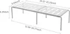 A diagram showing the dimensions of an expandable and stackable kitchen shelf. Produktbild-Vorschau