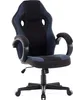 A black and blue gaming chair shown from the front. Náhled obrázku produktu