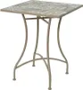 A square-topped bistro table with a mosaic tile top and a metal frame. Produktbild-Vorschau