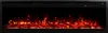 A long, horizontal electric fireplace with realistic flame effects. Náhľad obrázku produktu