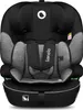 A black and gray car seat is shown from the front on a white background. Produktbild-Vorschau