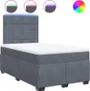 vidaXL Postel Boxspring s matrací Dark Grey 120x200 cm Náhled obrázku produktu 1
