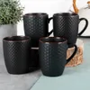 Čierne keramické hrnčeky 400 ml 4 ks. Náhľad obrázku produktu 2