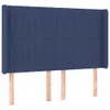 The Living Store LED Kopfteil Blau 147x16x118/128 cm Stoff Produktbild-Vorschau 4