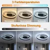 Inteligentna czarna lampa sufitowa LED 50 cm – z pilotem i Podgląd zdjęcia produktu 2