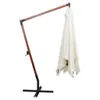 vidaXL Ampelschirm 300x300 cm Holzmast Weiß Produktbild-Vorschau 2