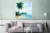 MuchoWow® Poster Aquarell - Meer - Palme 75x75 cm - Wand Produktbild-Vorschau 5
