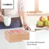 Premium Holz Teebox 12 Fächer mit Sichtfenster & Schublade Produktbild-Vorschau 6