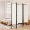 5-panelový paraván biely 200x200 cm látkový Náhľad obrázku produktu 2