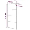 Duschwand für Begehbare Dusche Schwarz 100x195 cm Halbmatt Produktbild-Vorschau 7