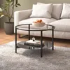 vidaXL Stolik boczny czarny i przezroczysty 70 cm szkło Podgląd zdjęcia produktu 2