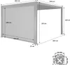 Pergola bioclimatica 3x3m in alluminio e acciaio + tenda Anteprima dell’immagine prodotto 7