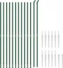 vidaXL Maschendrahtzaun mit Bodenhülsen Grün 2,2x25 m Produktbild-Vorschau 3