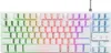 A white mechanical keyboard with RGB lighting. Produktbild-Vorschau