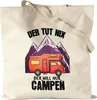 Camping Beutel mit Spruch Der tut nix der will nur Campen Produktbild-Vorschau 1