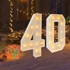 Leuchtzahl 40 - Bodenstehende LED-Zahl - 100 cm - 20 LEDs - Produktbild-Vorschau 4