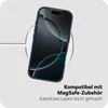 A dark blue phone case is shown at an angle, with a graphic overlay suggesting wireless charging. Produktbild-Vorschau