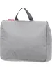 A grey toiletry bag with a handle is shown against a white background. Produktbild-Vorschau