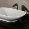 HOROW 60 x 40 cm lavabo da appoggio in Vetroceramica Ovale, Anteprima dell’immagine prodotto 6