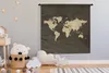MuchoWow® Wandteppich Wandbehang Weltkarte - Farben - Produktbild-Vorschau 3