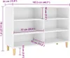 vidaXL Sideboard Blanc 103,5x35x70 cm Bois composite Voir les images du produit 6