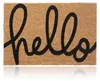 Relaxdays deurmat van kokosvezel, met de tekst "Hello", Productafbeelding-voorbeeld 1