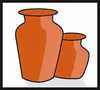 Two terracotta pots of different sizes are shown side by side. Podgląd zdjęcia produktu