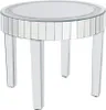 A mirrored round side table with crystal accents. Anteprima dell’immagine prodotto