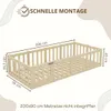 Crazy Pine Kinderbett 90x200 cm – Natürlichem Holz  - Produktbild-Vorschau 2