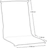 A diagram showing the dimensions of a chair cushion. Produktbild-Vorschau