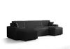 Ecksofa Alvito U BIS, Farbe: Schwarz. Material: Kord. A: B: Produktbild-Vorschau 4