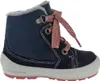 A single blue boot with pink laces is shown against a white background. Produktbild-Vorschau