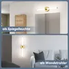 ZMH Zrkadlová lampa Kúpeľňa Nástenná lampa 8W Zlatá Náhľad obrázku produktu 5