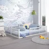 CADANI Teso Bodenbett 140x200 cm weiß Kinderbett, bis 200 Produktbild-Vorschau 1