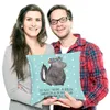 Mr. & Mrs. Panda Kissen 40x40 Stinktier Mädchen - Türkis Produktbild-Vorschau 3