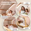 Musselin Hausbett Himmel Kinderzimmer Baumwolle mit Gold Produktbild-Vorschau 3