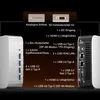 Diagram showing the ports and features of a mini PC. Produktbild-Vorschau
