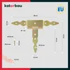KOTARBAU® 2 St. T Scharniere gold L: 150 mm Kreuzgehänge Produktbild-Vorschau 3