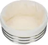 LifeStyle Brotkorb Ø23,5cm rund Metall Körbchen Stoff Beige Produktbild-Vorschau 2