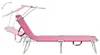 vidaXL Opvouwbare ligstoel met zonnescherm, roze, aluminium Productafbeelding-voorbeeld 3