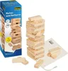 A product shot of a wooden block stacking game, with the box and loose blocks shown. Produktbild-Vorschau