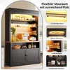 Buffet de cuisine XL de 184 cm de haut avec éclairage LED Voir les images du produit 5