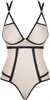 Nudelia Auffälliger Bodysuit - Hautfarben/Schwarz S/M Produktbild-Vorschau 5