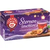 A box of Teekanne Sternenleuchten fruit tea with plum and cinnamon flavor, showing a cup of tea, plums, and cinnamon sticks. Produktbild-Vorschau