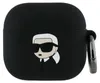 A black silicone case for AirPods with a 3D Karl Lagerfeld cartoon character design. Anteprima dell’immagine prodotto