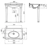 Creavit ANTIK Keramik-Waschtisch 80x50cm, weiß Produktbild-Vorschau 7